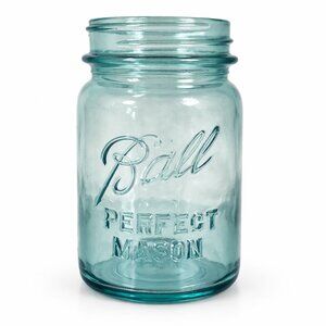 Ball Perfect Mason Blue Glass Jar Quart Heritage Collection Farmhouse Decor